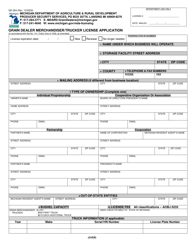 Form GD-304 Grain Dealer Merchandiser/Trucker License Application - Michigan