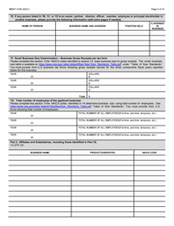 Form MDOT4106 Small Business Program Application - Michigan, Page 2