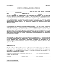 Form MDOT4106 Small Business Program Application - Michigan, Page 4