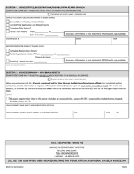 Form BDVR-153 Record Request for Account Holders - Michigan, Page 2