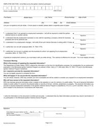 Form PS31205 Ignition Interlock Device Program Employment Exemption Application - Minnesota, Page 2