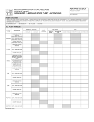 Document preview: Form MO780-1664 Worksheet 2 Missouri State Fleet - Operations - Missouri
