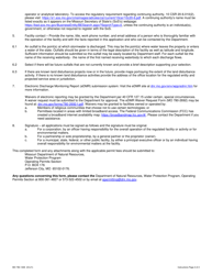 Form G (MO780-1408) Application for Land Disturbance Stormwater General Permit (Mor100 and Mora) - Missouri, Page 4