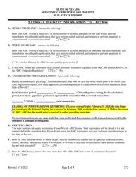 Form 572 Appraisal Management Company Renewal Application - Nevada, Page 2