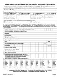 Form 470-2917 Iowa Medicaid Universal Hcbs Waiver Provider Application - Iowa, Page 5