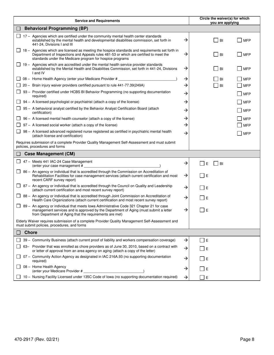 Form 470-2917 - Fill Out, Sign Online and Download Fillable PDF, Iowa ...