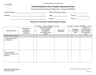 Document preview: Child Development Home Program Improvement Plan - Iowa