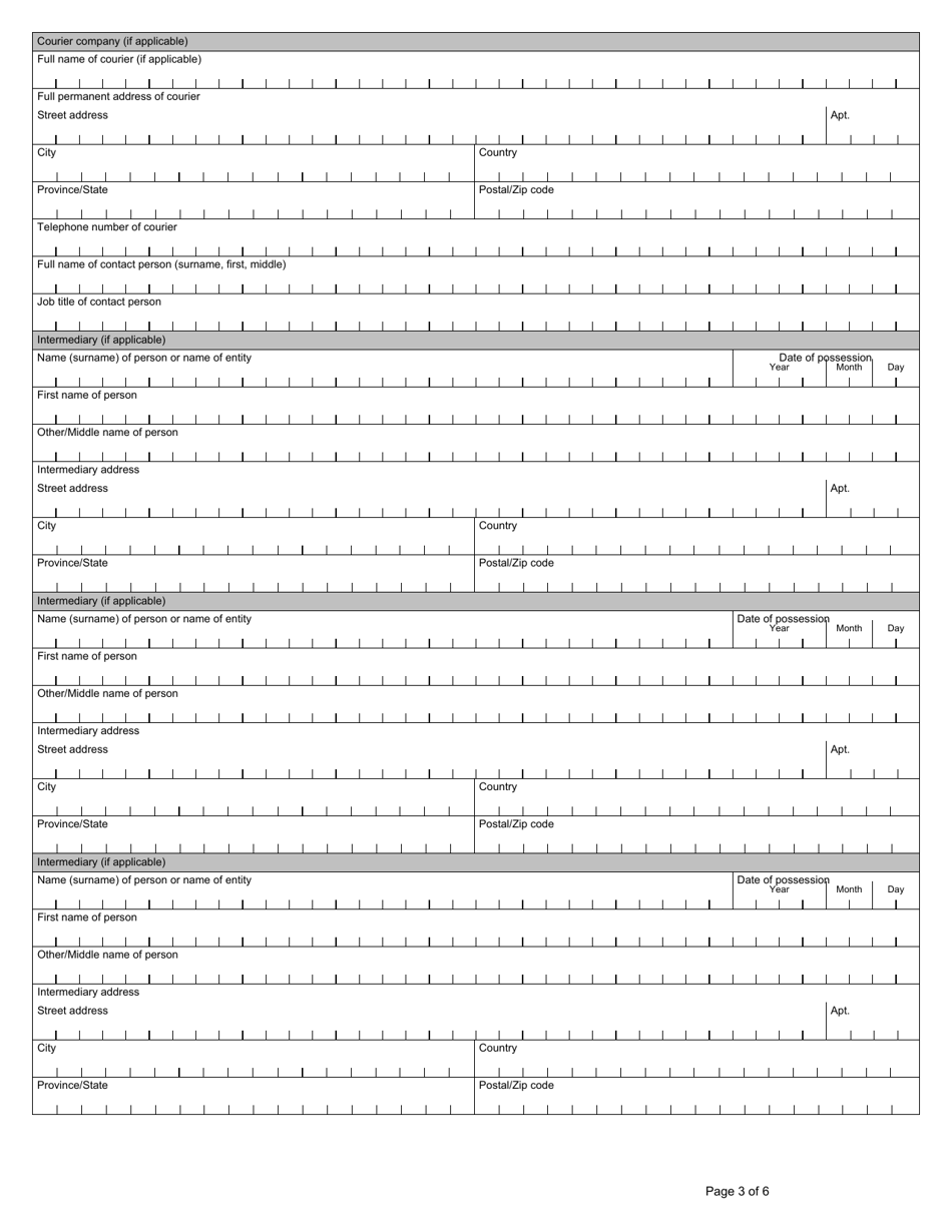 Form E667 Cross-border Currency or Monetary Instruments Report - General - Canada, Page 3