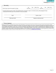 Form T1296 Election, or Revocation of an Election, to Report in a Functional Currency - Canada, Page 2