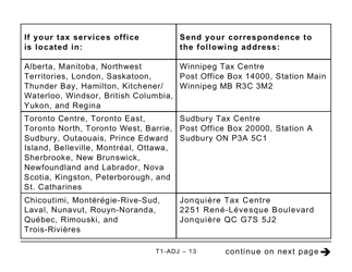 Form T1-ADJ T1 Adjustment Request - Large Print - Canada, Page 13
