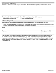 Form 0422E Application for Authorization - Ontario, Canada, Page 2