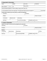 Form ON00188E Additional Locate Information Form - Ontario, Canada, Page 2