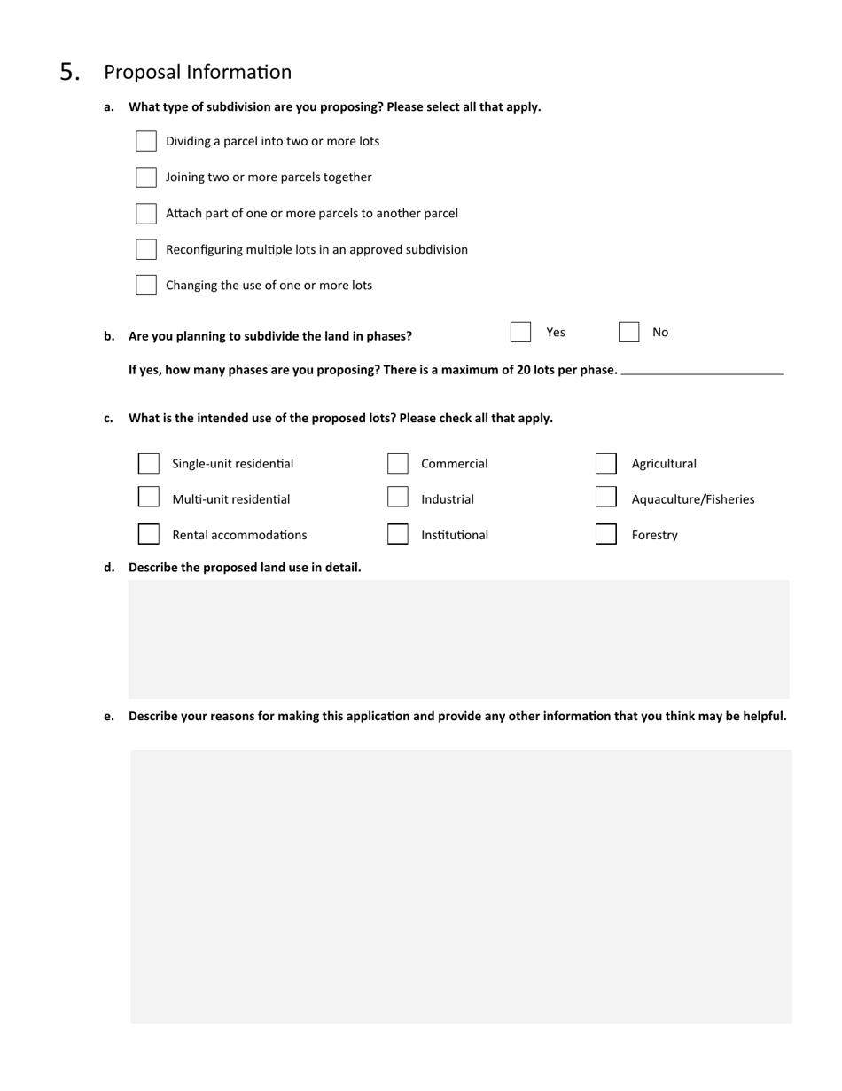 Subdivision Application / Change of Use - Prince Edward Island, Canada, Page 4
