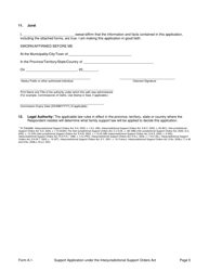 Form A.1 Support Application Under the Interjurisdictional Support Orders (Iso) Act - Prince Edward Island, Canada, Page 5