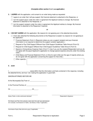 Form L Respondent&#039;s Response to Application - Prince Edward Island, Canada, Page 2