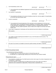 Form I Financial Information - Prince Edward Island, Canada, Page 2