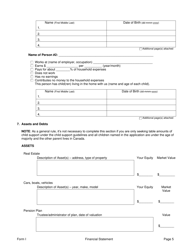 Form I Financial Information - Prince Edward Island, Canada, Page 5
