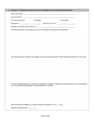Fruit and Vegetable Industry Development Program Application Form - New Brunswick, Canada, Page 2