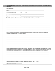 Fruit and Vegetable Industry Development Program Application Form - New Brunswick, Canada, Page 3