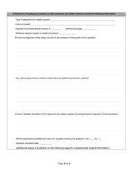 Fruit and Vegetable Industry Development Program Application Form - New Brunswick, Canada, Page 4