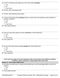 Form OCL0050E Intake Form - Ontario, Canada, Page 14