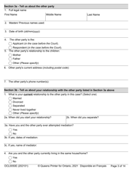 Form OCL0050E Intake Form - Ontario, Canada, Page 5