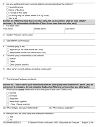 Form OCL0050E Intake Form - Ontario, Canada, Page 6