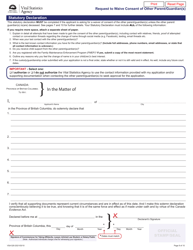 Form VSA529 Application for Change of Name - British Columbia, Canada, Page 9