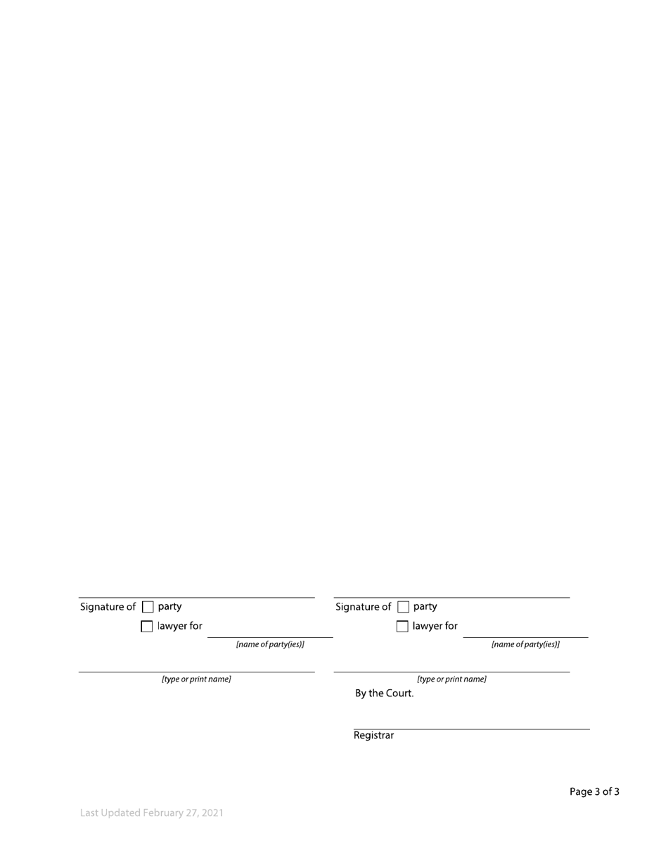 Form F52 Final Order - British Columbia, Canada, Page 3