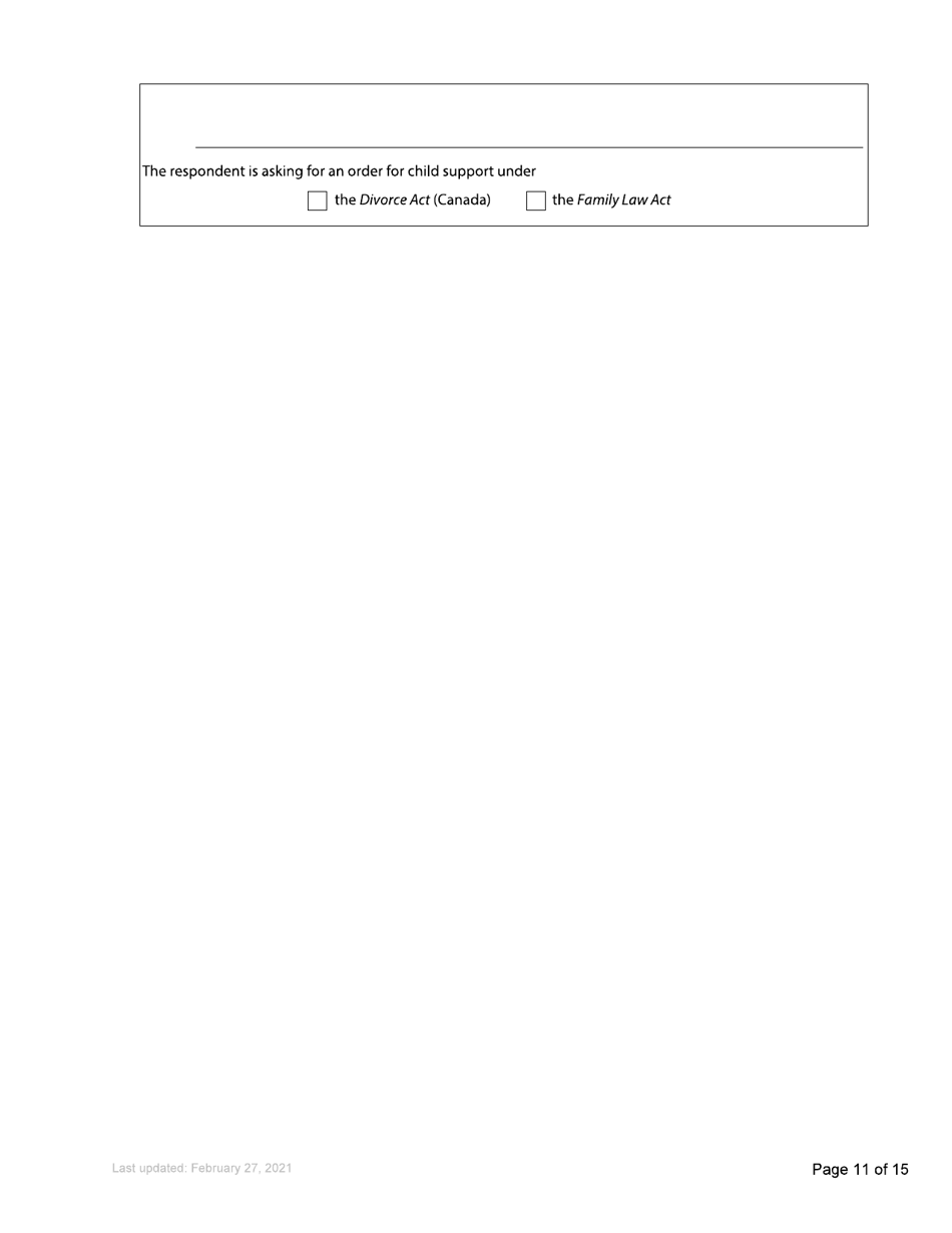Form F5 Counterclaim - British Columbia, Canada, Page 11