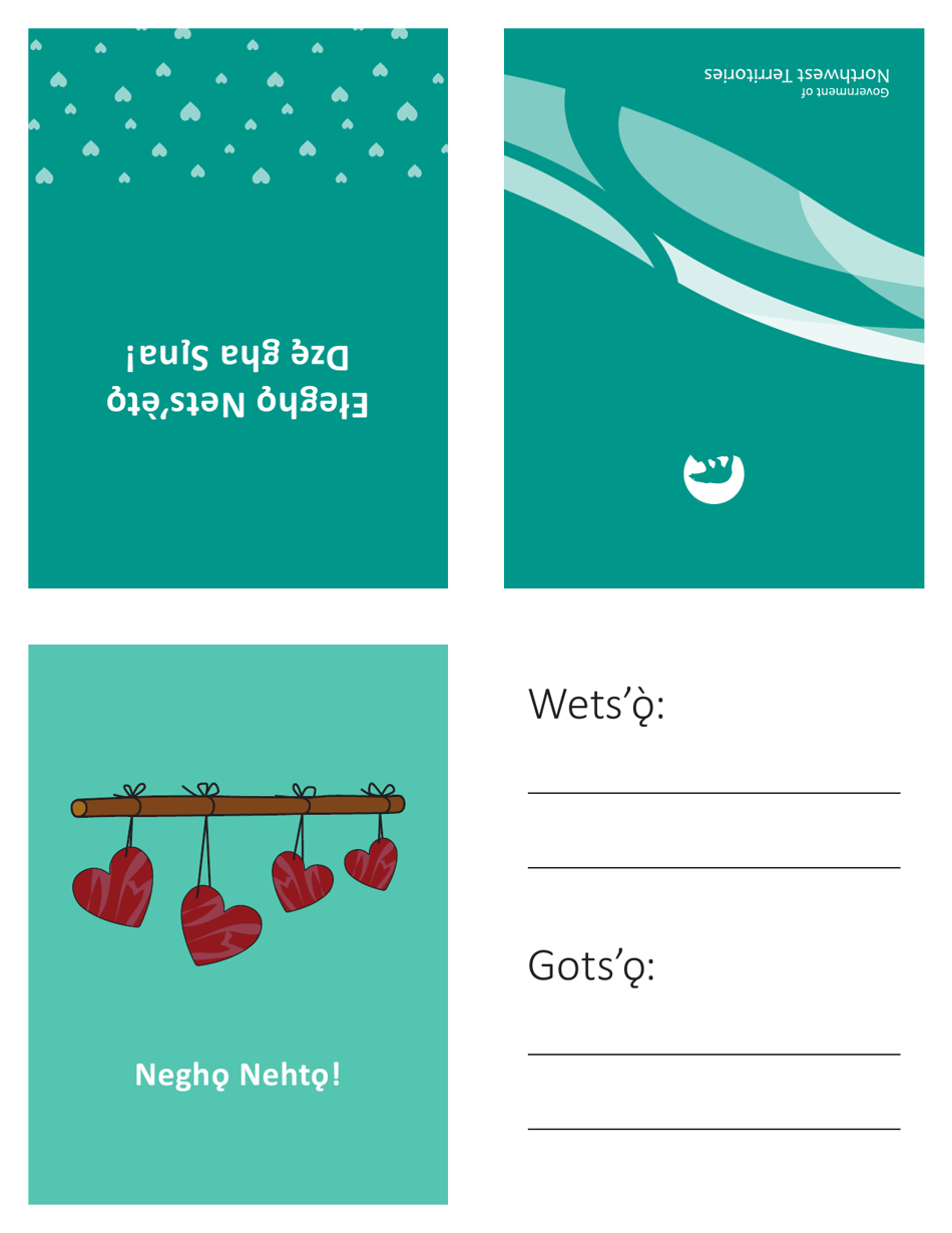Valentines Day Card i Love You - Northwest Territories, Canada (English / Tlicho), Page 2