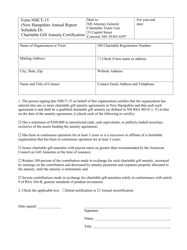 Form NHCT-15 &quot;Charitable Gift Annuity Certification&quot; - New Hampshire