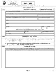 Form PA-22 Railroad Company Property Tax Information Update Rsa 82 - New Hampshire, Page 2
