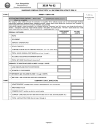 Form PA-22 Railroad Company Property Tax Information Update Rsa 82 - New Hampshire, Page 3
