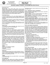 Form PA-22 Railroad Company Property Tax Information Update Rsa 82 - New Hampshire, Page 7
