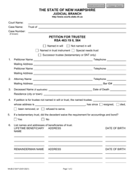 Form NHJB-2138-P &quot;Petition for Trustee&quot; - New Hampshire