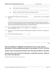 Form 10273 Kinship Legal Guardianship Multipurpose Order - New Jersey, Page 3