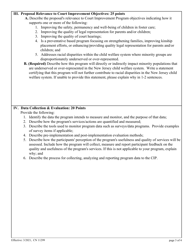 Form 11299 Children in Court Improvement Subgrant Proposal Form - New Jersey, Page 3