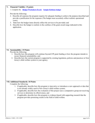 Form 11299 Children in Court Improvement Subgrant Proposal Form - New Jersey, Page 4
