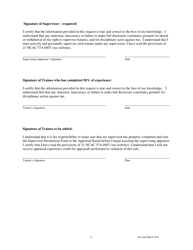 Certified Residential Appraiser's Request to Add a Third Trainee - North Carolina, Page 2