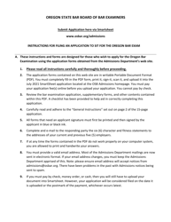 Document preview: Applications - Bar Exam - Oregon, 2021