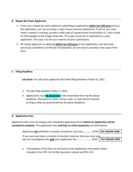 Applications - Bar Exam - Oregon, Page 2
