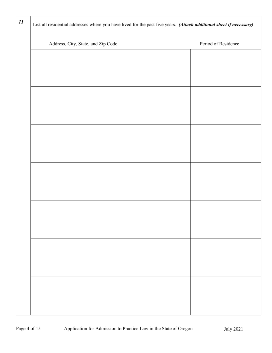 Applications - Bar Exam - Oregon, Page 9