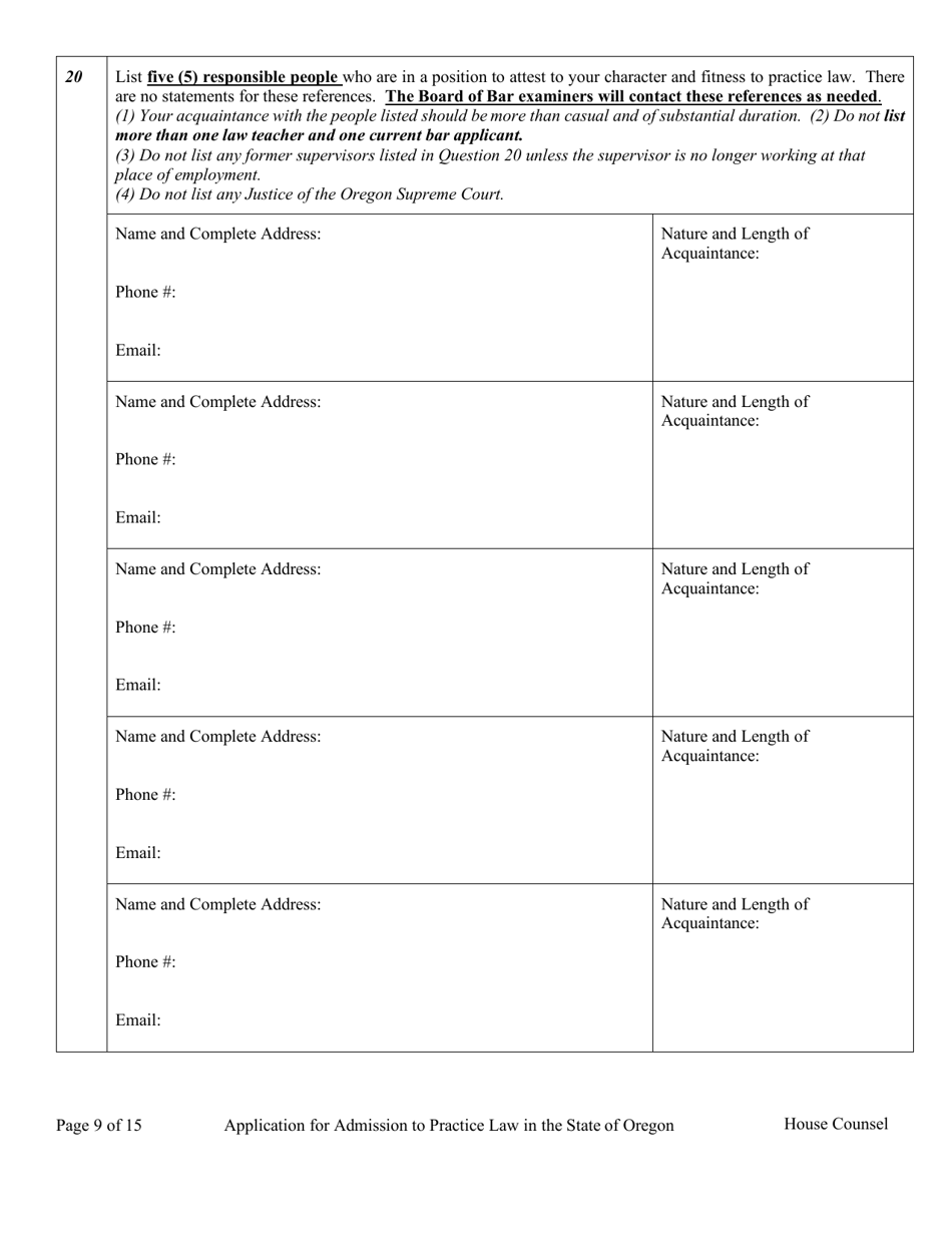 Applications - House Counsel - Oregon, Page 14