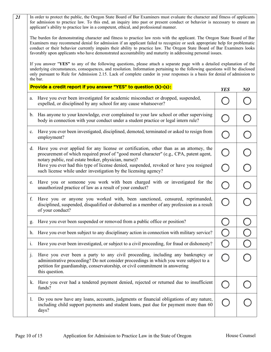 Applications - House Counsel - Oregon, Page 15