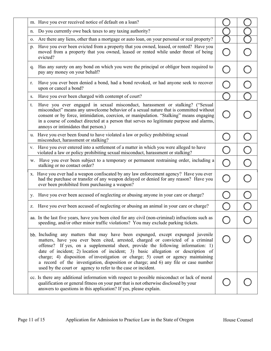Applications - House Counsel - Oregon, Page 16