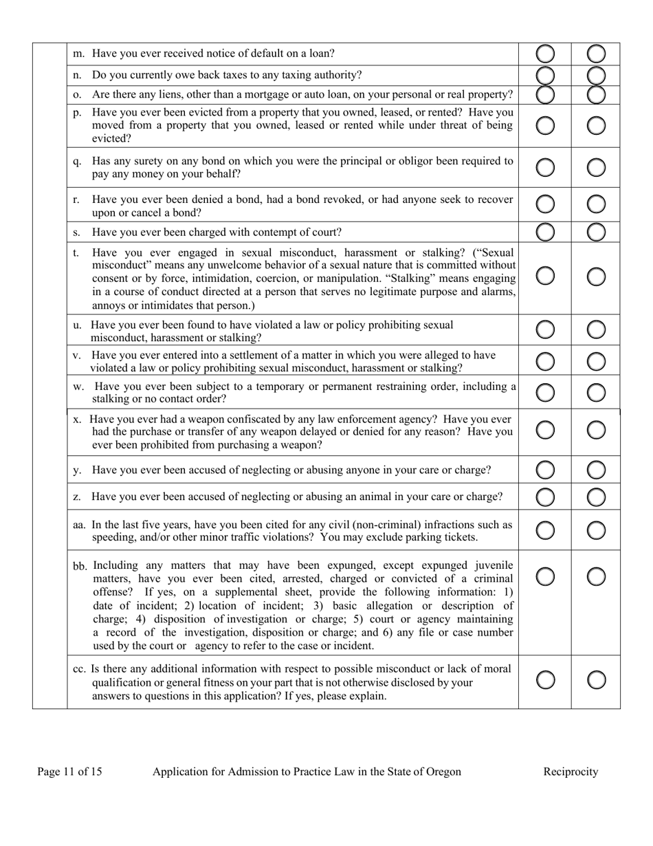 Applications - Reciprocity - Oregon, Page 16