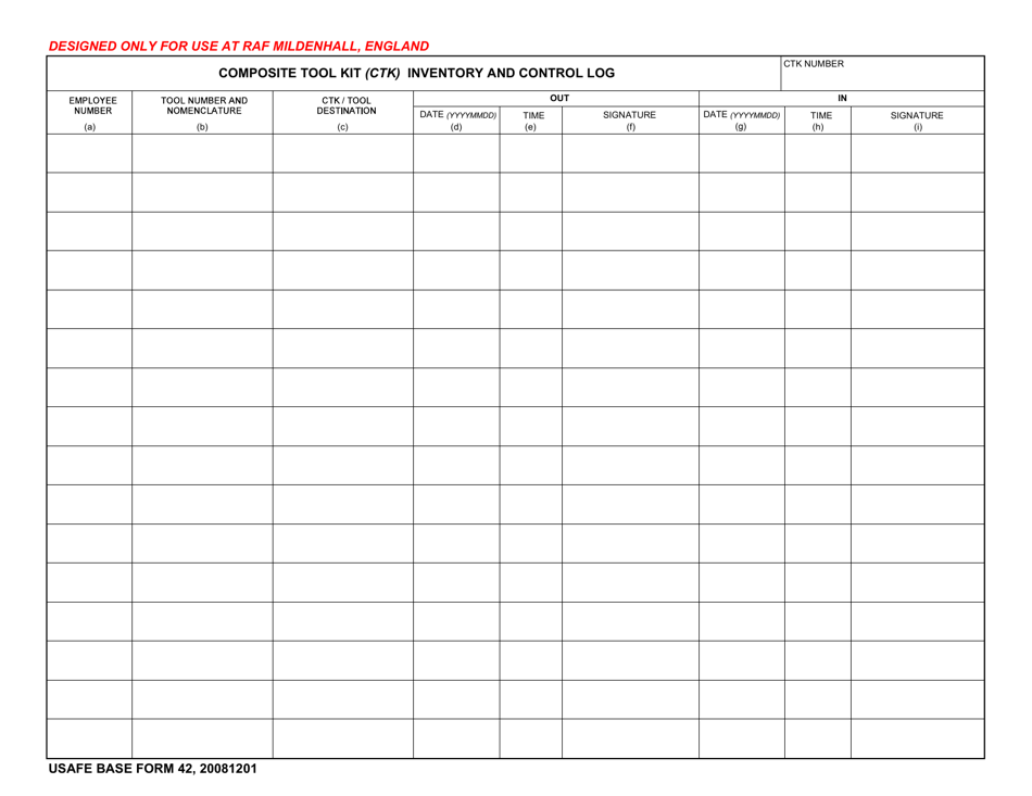 USAFE BASE Form 42 - Fill Out, Sign Online and Download Fillable PDF ...