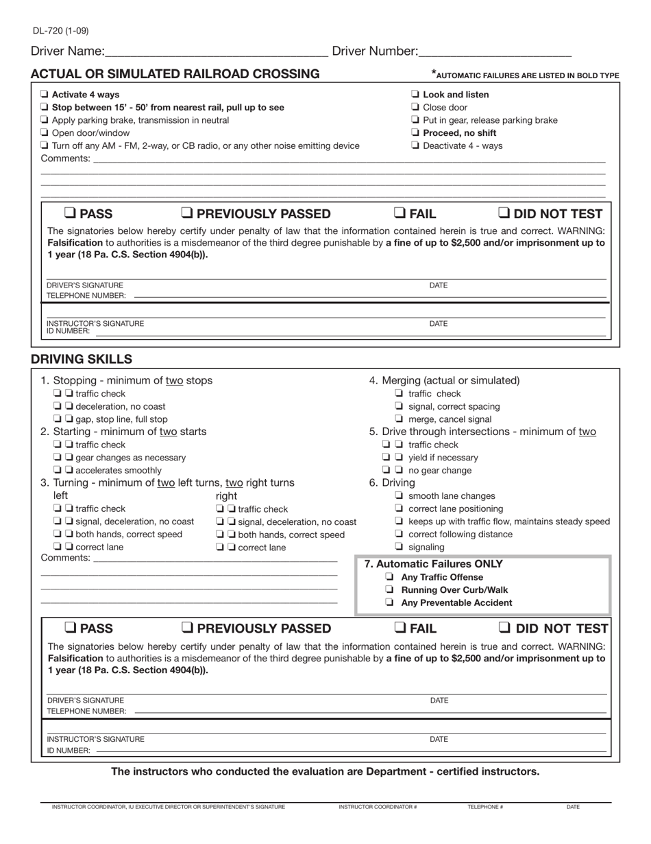 Form DL-720 - Fill Out, Sign Online and Download Fillable PDF ...