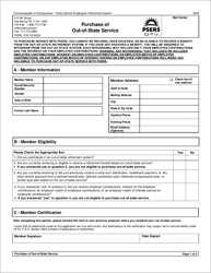 Form PSRS-278 Application for Credit for out-Of- State Service - Pennsylvania, Page 3